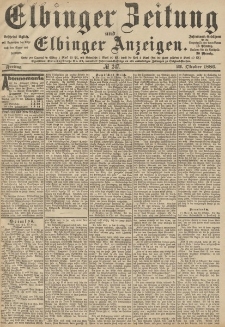 Elbinger Zeitung und Elbinger Anzeigen, Nr. 247 Freitag 22 Oktober 1886