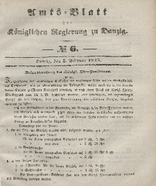 Amts-Blatt der Königlichen Regierung zu Danzig, 5. Februar 1845, Nr. 6