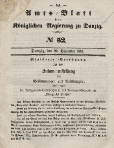 Amts-Blatt der Königlichen Regierung zu Danzig, 26. Dezember 1855, Nr. 52