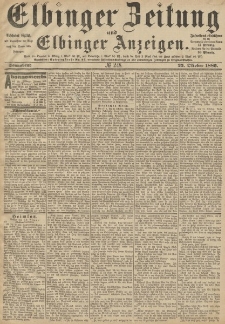Elbinger Zeitung und Elbinger Anzeigen, Nr. 248 Sonnabend 23. Oktober 1886