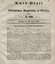 Amts-Blatt der Königlichen Regierung zu Danzig, 23. Juli 1845, Nr. 30
