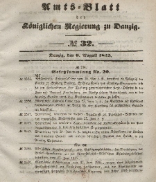 Amts-Blatt der Königlichen Regierung zu Danzig, 6. August 1845, Nr. 32