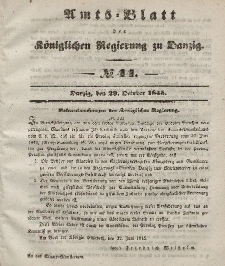 Amts-Blatt der Königlichen Regierung zu Danzig, 29. Oktober 1845, Nr. 44