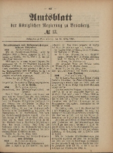 Amtsblatt der Königlichen Preußischen Regierung zu Bromberg, 26. März 1886, Nr. 13