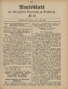 Amtsblatt der Königlichen Preußischen Regierung zu Bromberg, 4. Juni 1886, Nr. 23