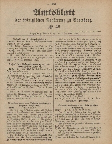 Amtsblatt der Königlichen Preußischen Regierung zu Bromberg, 3. Dezember 1886, Nr. 49