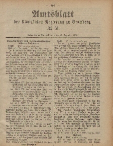 Amtsblatt der Königlichen Preußischen Regierung zu Bromberg, 17. Dezember 1886, Nr. 51