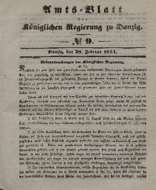 Amts-Blatt der Königlichen Regierung zu Danzig, 28. Februar 1844, Nr. 9