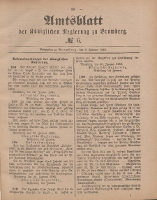 Amtsblatt der Königlichen Preußischen Regierung zu Bromberg, 6. Februar 1885, Nr. 6