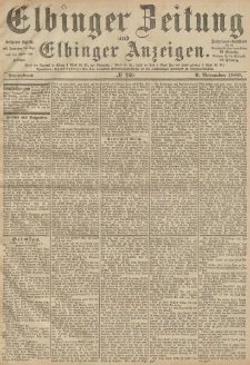 Elbinger Zeitung und Elbinger Anzeigen, Nr. 260 Sonnabend 6. November 1886