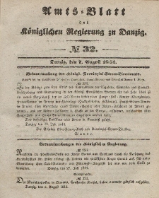 Amts-Blatt der Königlichen Regierung zu Danzig, 7. August 1844, Nr. 32