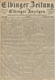Elbinger Zeitung und Elbinger Anzeigen, Nr. 263 Mittwoch 10. November 1886