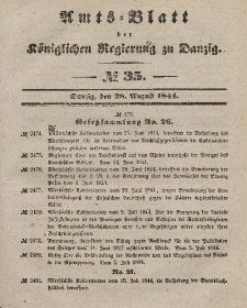 Amts-Blatt der Königlichen Regierung zu Danzig, 28. August 1844, Nr. 35