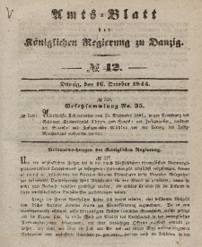 Amts-Blatt der Königlichen Regierung zu Danzig, 16. Oktober 1844, Nr. 42