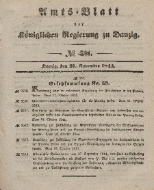 Amts-Blatt der Königlichen Regierung zu Danzig, 27. November 1844, Nr. 48