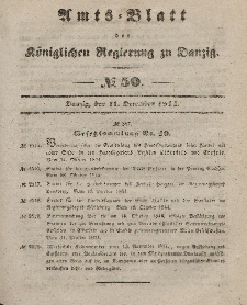 Amts-Blatt der Königlichen Regierung zu Danzig, 11. Dezember 1844, Nr. 50