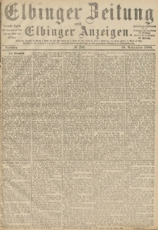 Elbinger Zeitung und Elbinger Anzeigen, Nr. 268 Dienstag 16. November 1886