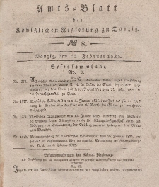 Amts-Blatt der Königlichen Regierung zu Danzig, 25. Februar 1835, Nr. 8