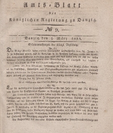 Amts-Blatt der Königlichen Regierung zu Danzig, 4. März 1835, Nr. 9