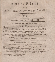 Amts-Blatt der Königlichen Regierung zu Danzig, 17. Juni 1835, Nr. 24
