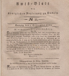 Amts-Blatt der Königlichen Regierung zu Danzig, 2. September 1835, Nr. 35