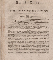 Amts-Blatt der Königlichen Regierung zu Danzig, 21. Oktober 1835, Nr. 42