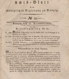 Amts-Blatt der Königlichen Regierung zu Danzig, 16. Dezember 1835, Nr. 50