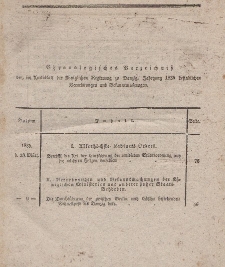 Amts-Blatt der Königlichen Regierung zu Danzig Jahrgang 1835 (Chronologisches Verzeichniß)