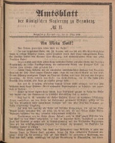 Amtsblatt der Königlichen Preußischen Regierung zu Bromberg, 16. März 1888, Nr. 11