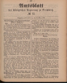 Amtsblatt der Königlichen Preußischen Regierung zu Bromberg, 30. März 1888, Nr. 13