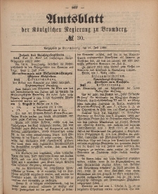 Amtsblatt der Königlichen Preußischen Regierung zu Bromberg, 27. Juli 1888, Nr. 30