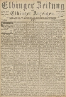 Elbinger Zeitung und Elbinger Anzeigen, Nr. 277 Freitag 26. November 1886