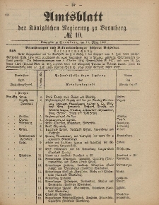 Amtsblatt der Königlichen Preußischen Regierung zu Bromberg, 11. März 1887, Nr. 10