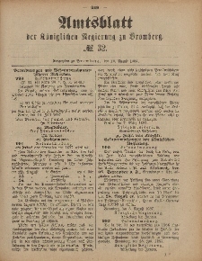 Amtsblatt der Königlichen Preußischen Regierung zu Bromberg, 12. August 1887, Nr. 32