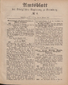 Amtsblatt der Königlichen Preußischen Regierung zu Bromberg, 23. Februar 1883, Nr. 8