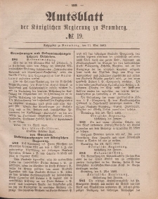 Amtsblatt der Königlichen Preußischen Regierung zu Bromberg, 11. Mai 1883, Nr. 19