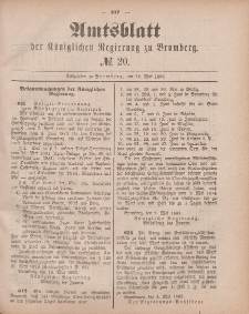 Amtsblatt der Königlichen Preußischen Regierung zu Bromberg, 18. Mai 1883, Nr. 20
