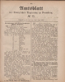 Amtsblatt der Königlichen Preußischen Regierung zu Bromberg, 8. Juni 1883, Nr. 23