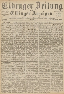 Elbinger Zeitung und Elbinger Anzeigen, Nr. 295 Freitag 17. Dezember 1886