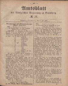 Amtsblatt der Königlichen Preußischen Regierung zu Bromberg, 15. Juni 1883, Nr. 24