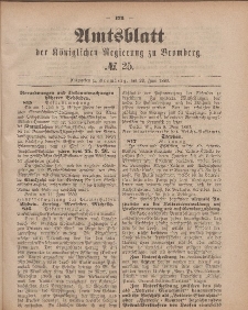 Amtsblatt der Königlichen Preußischen Regierung zu Bromberg, 22. Juni 1883, Nr. 25