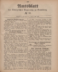 Amtsblatt der Königlichen Preußischen Regierung zu Bromberg, 27. Juli 1883, Nr. 30