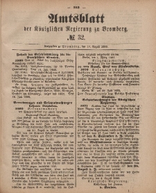 Amtsblatt der Königlichen Preußischen Regierung zu Bromberg, 10. August 1883, Nr. 32