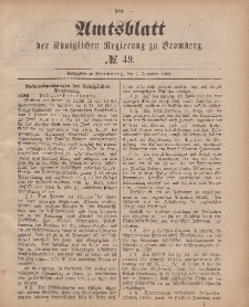 Amtsblatt der Königlichen Preußischen Regierung zu Bromberg, 7. Dezember 1883, Nr. 49