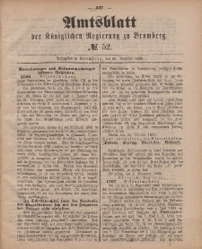 Amtsblatt der Königlichen Preußischen Regierung zu Bromberg, 28. Dezember 1883, Nr. 52