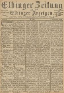 Elbinger Zeitung und Elbinger Anzeigen, Nr. 298 Dienstag 21. Dezember 1886