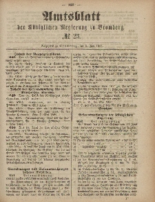 Amtsblatt der Königlichen Preußischen Regierung zu Bromberg, 6. Juni 1884, Nr. 23