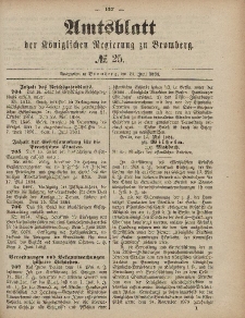 Amtsblatt der Königlichen Preußischen Regierung zu Bromberg, 20. Juni 1884, Nr. 25