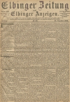 Elbinger Zeitung und Elbinger Anzeigen, Nr. 301 Freitag 24. Dezember 1886