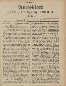 Amtsblatt der Königlichen Preußischen Regierung zu Bromberg, 12. Dezember 1884, Nr. 50